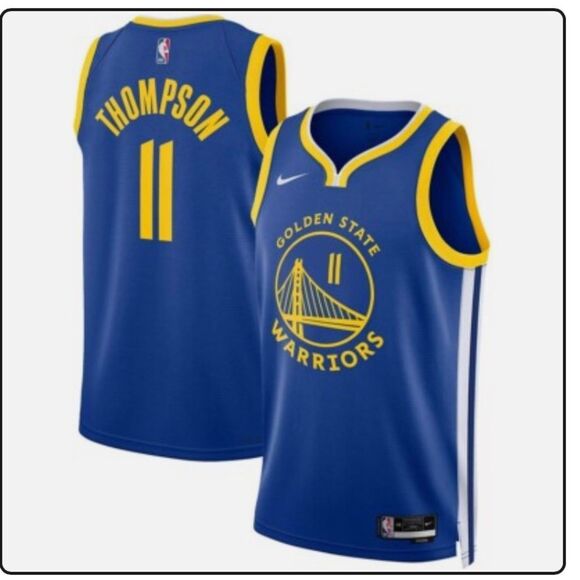 NBA Golden State Warriors Blue and Yellow Jersey - Picture 1 of 5